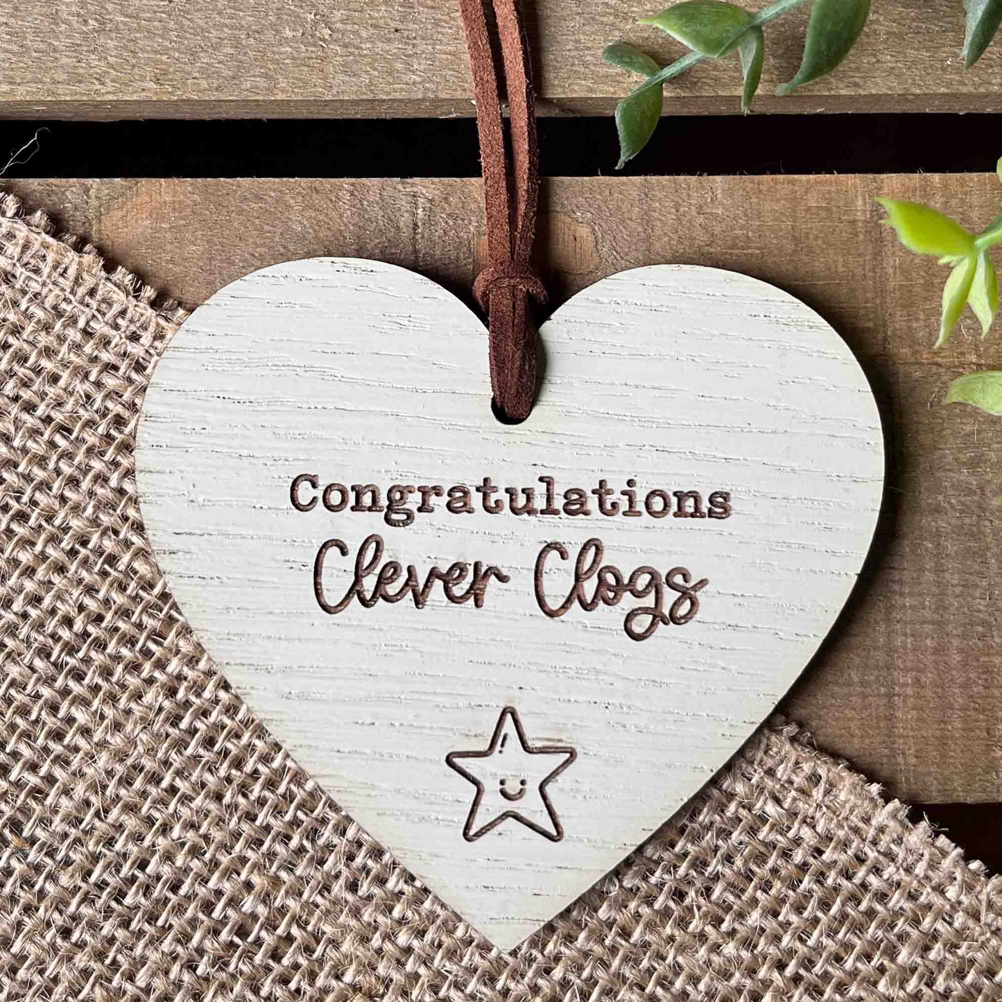 Congratulations Clever Clogs Heart Gift