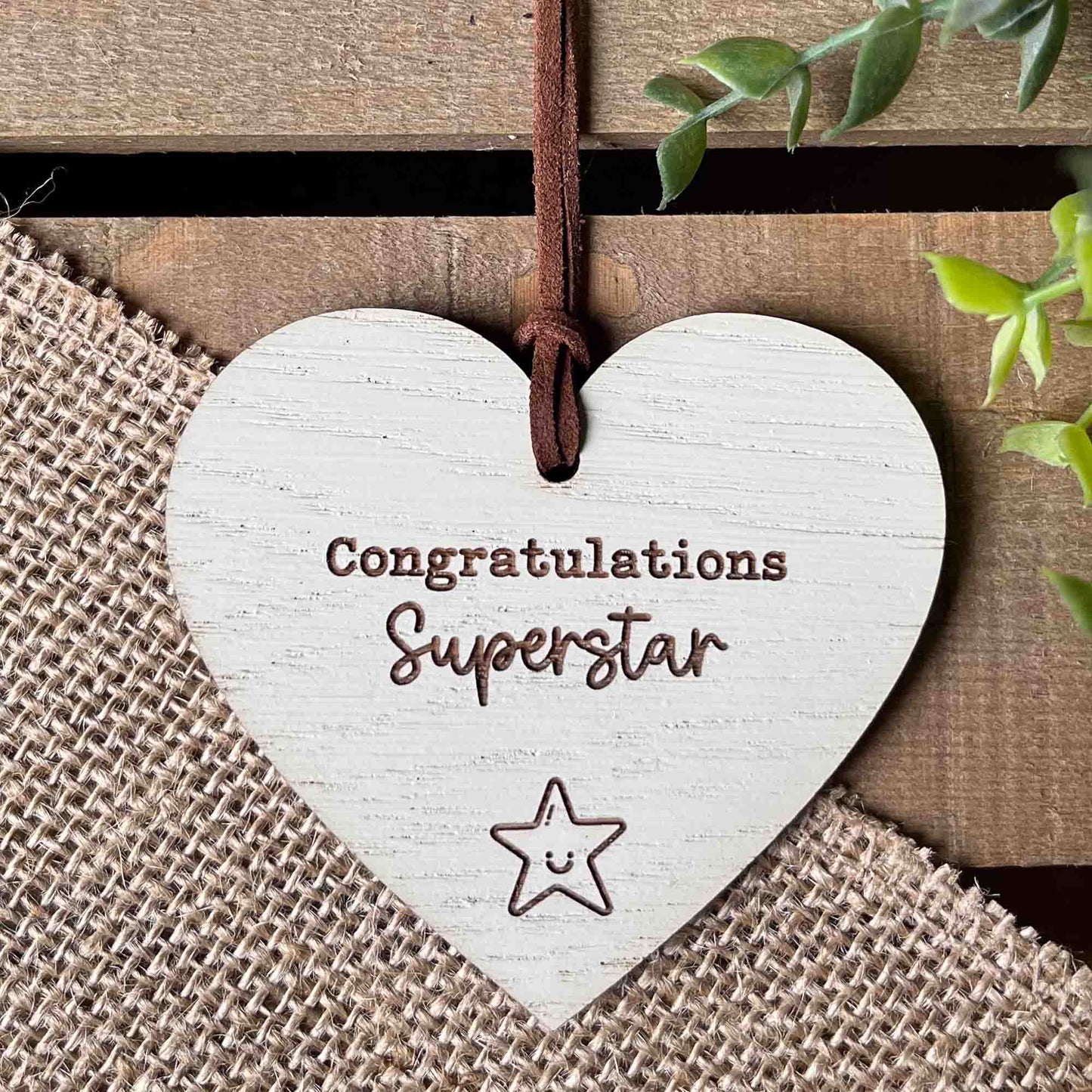 Congratulations Superstar Message Heart Gift