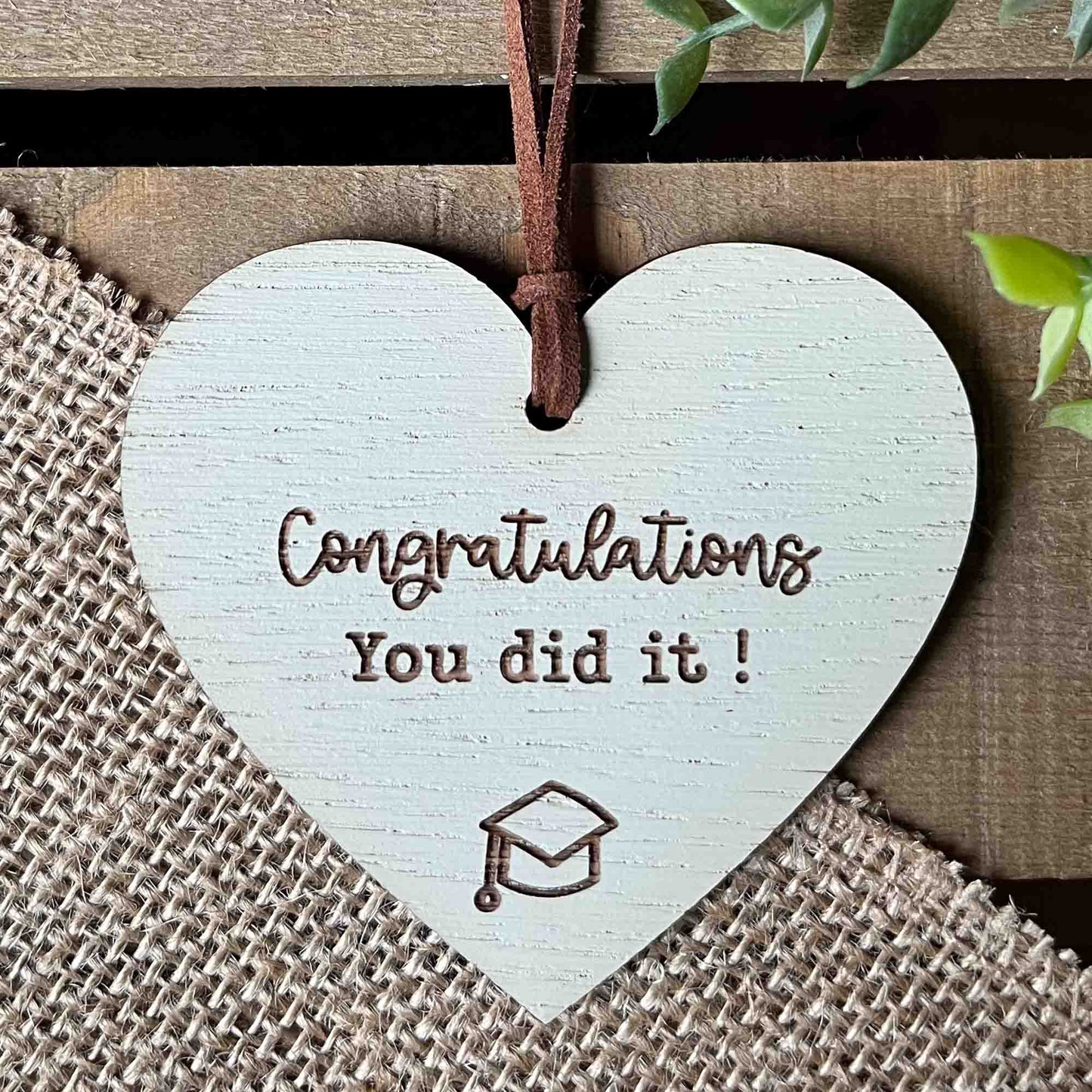 Congratulations You Did It Message Heart Gift