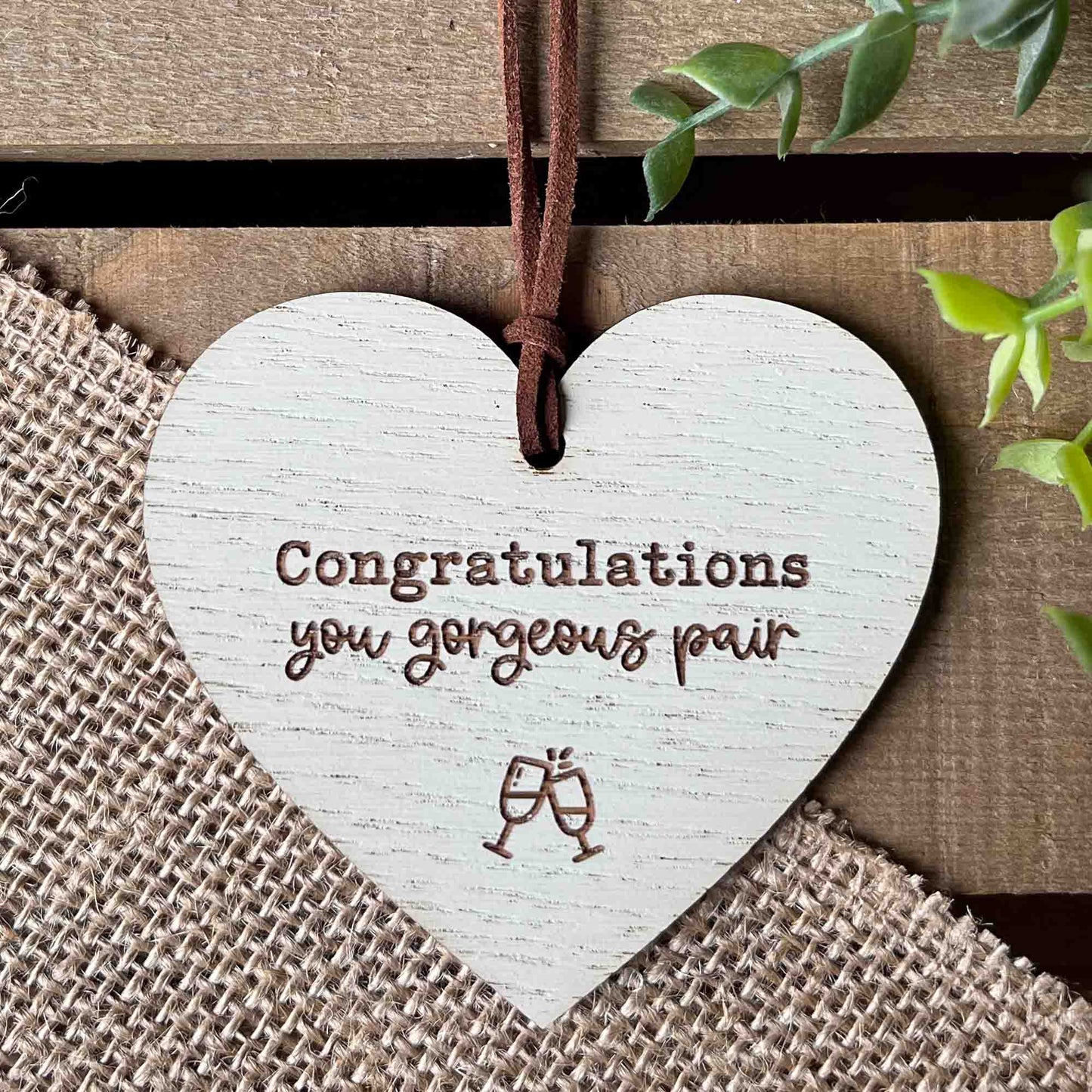 Congratulations You Gorgeous Pair Heart Gift