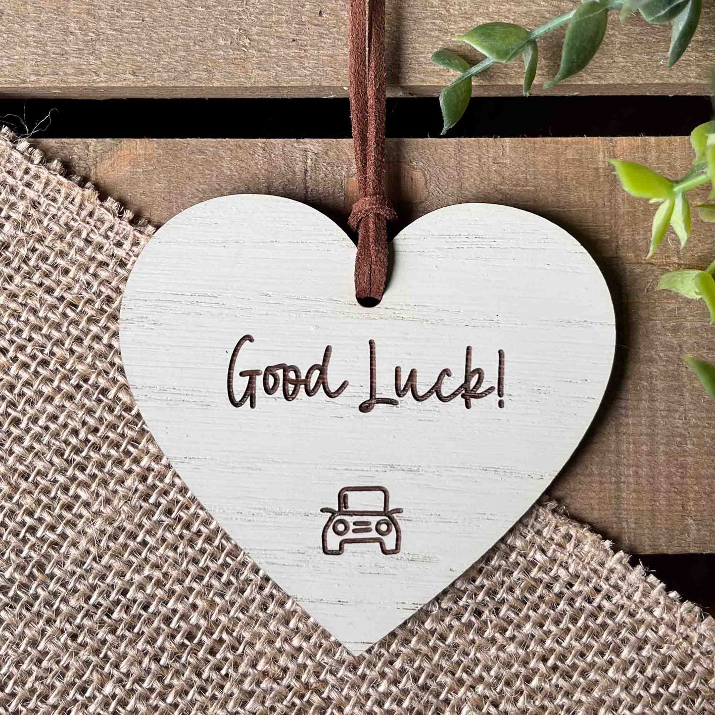 Good Luck Driving Test Message Heart Gift