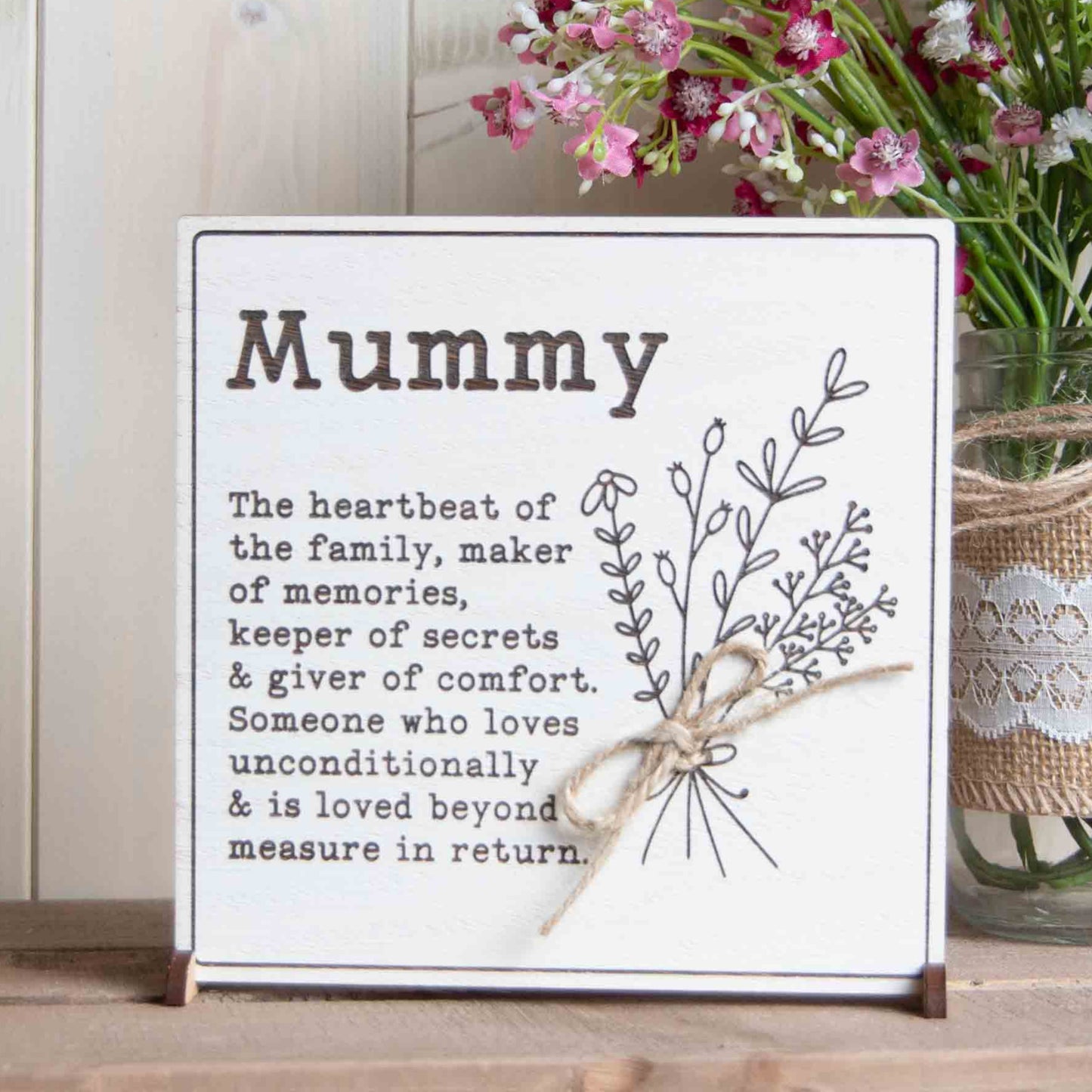 Mum, Nan... Definition Sign (Bunch of Flowers)