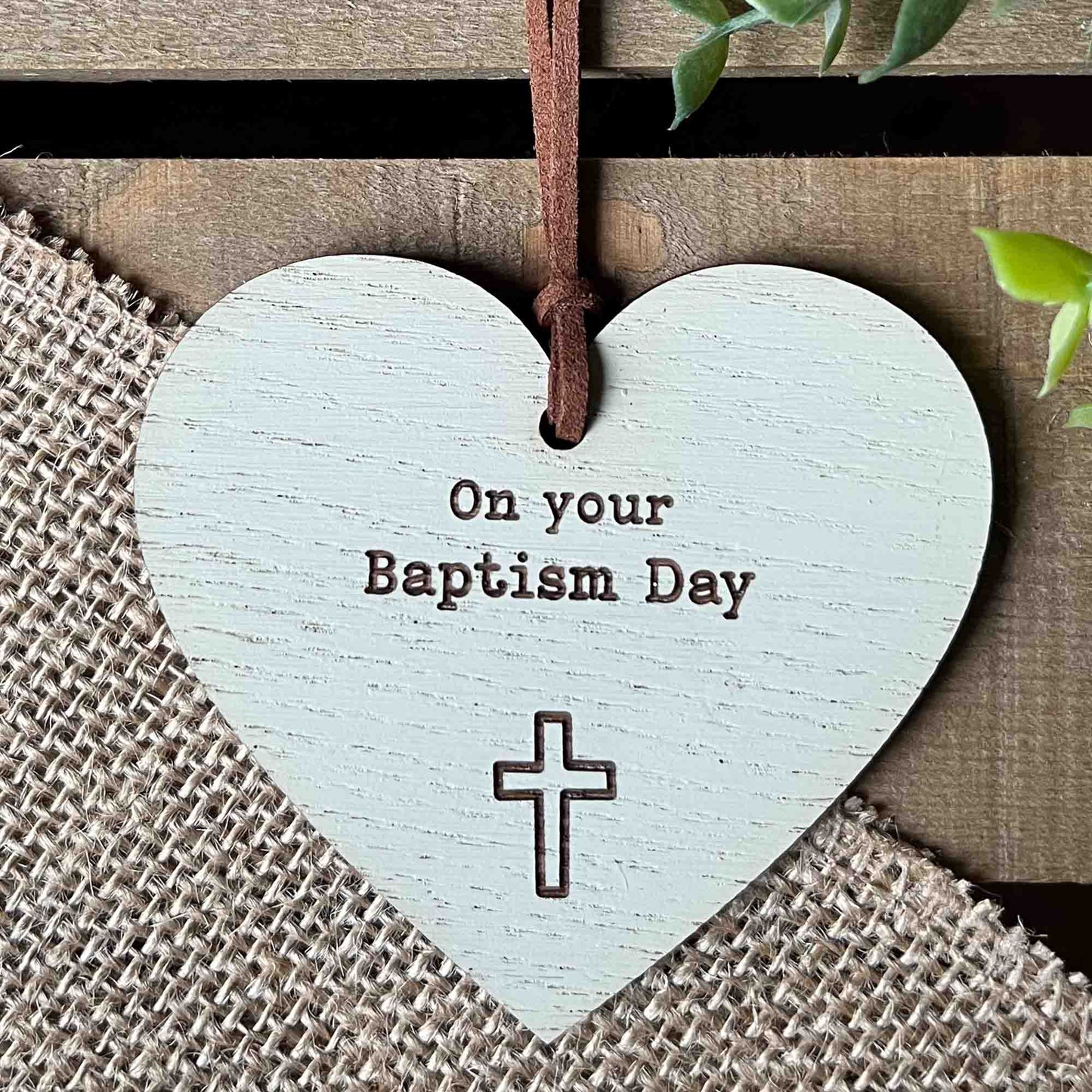 On Your Baptism Day Message Heart Gift