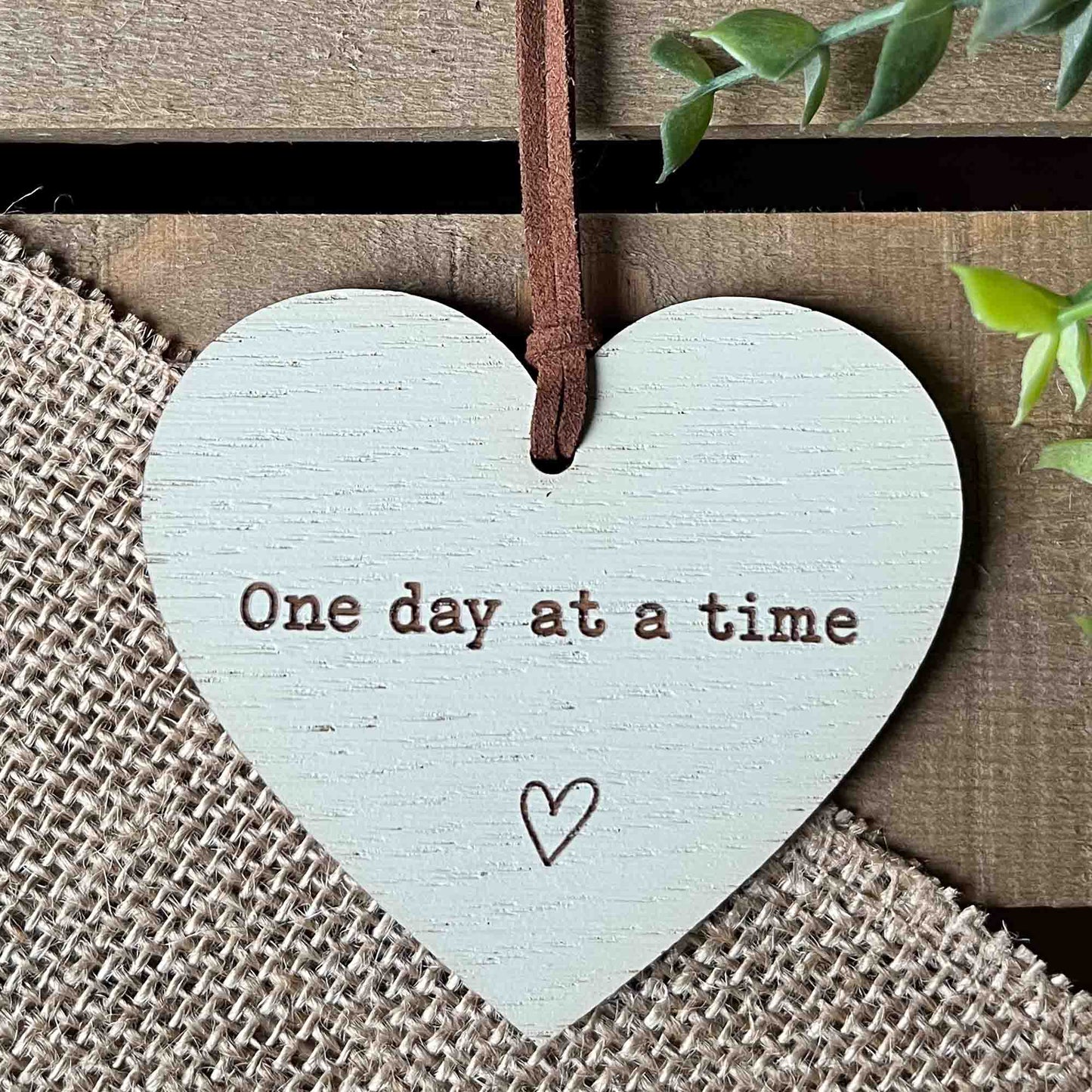 One day at a time affirmation heart