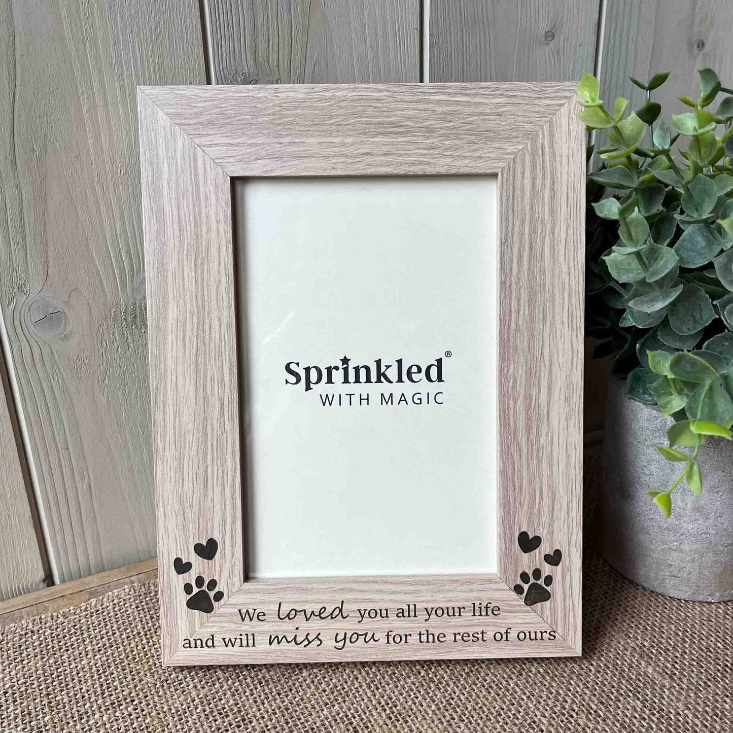 Pet Memorial Photo Frame - We Love You All Your Life
