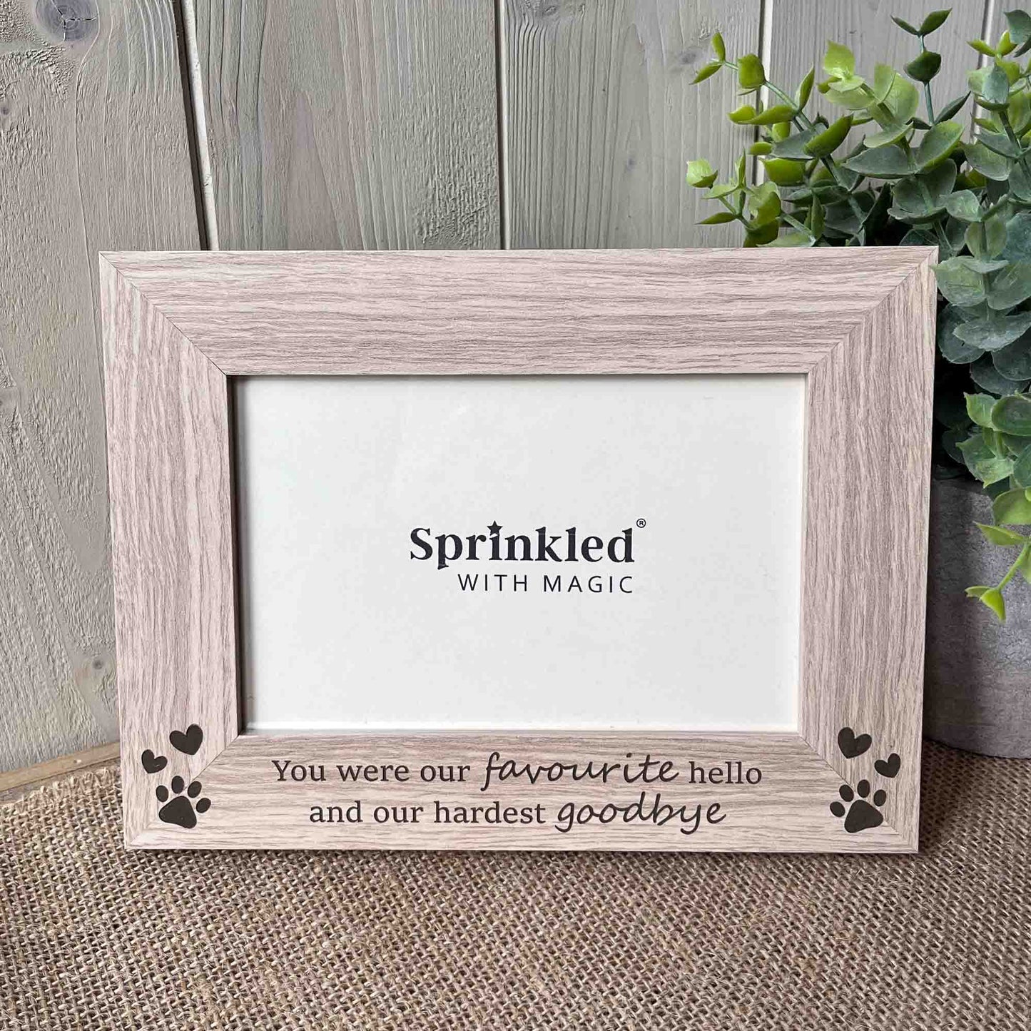 Pet Memorial Photo Frame -Our Favourite Hello