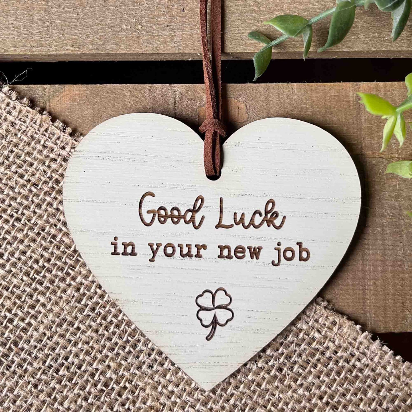 Good Luck In Your New Job Message Heart