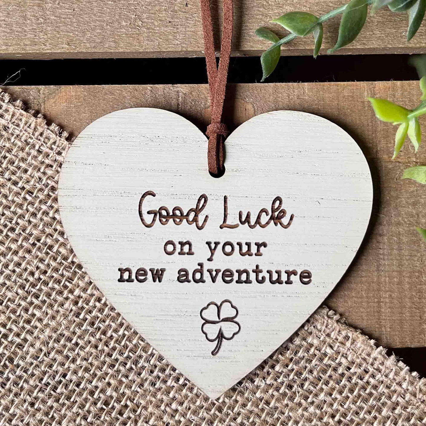 Good Luck On Your New Adventure Message Heart