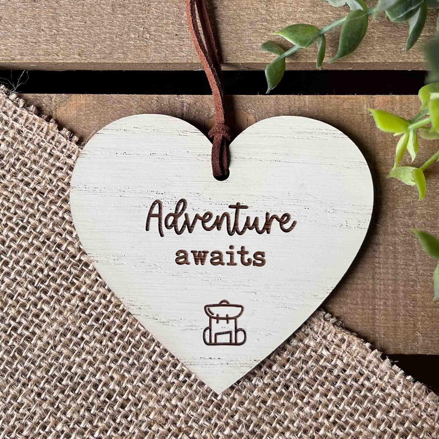 Adventure Awaits (Backpack) Message Heart