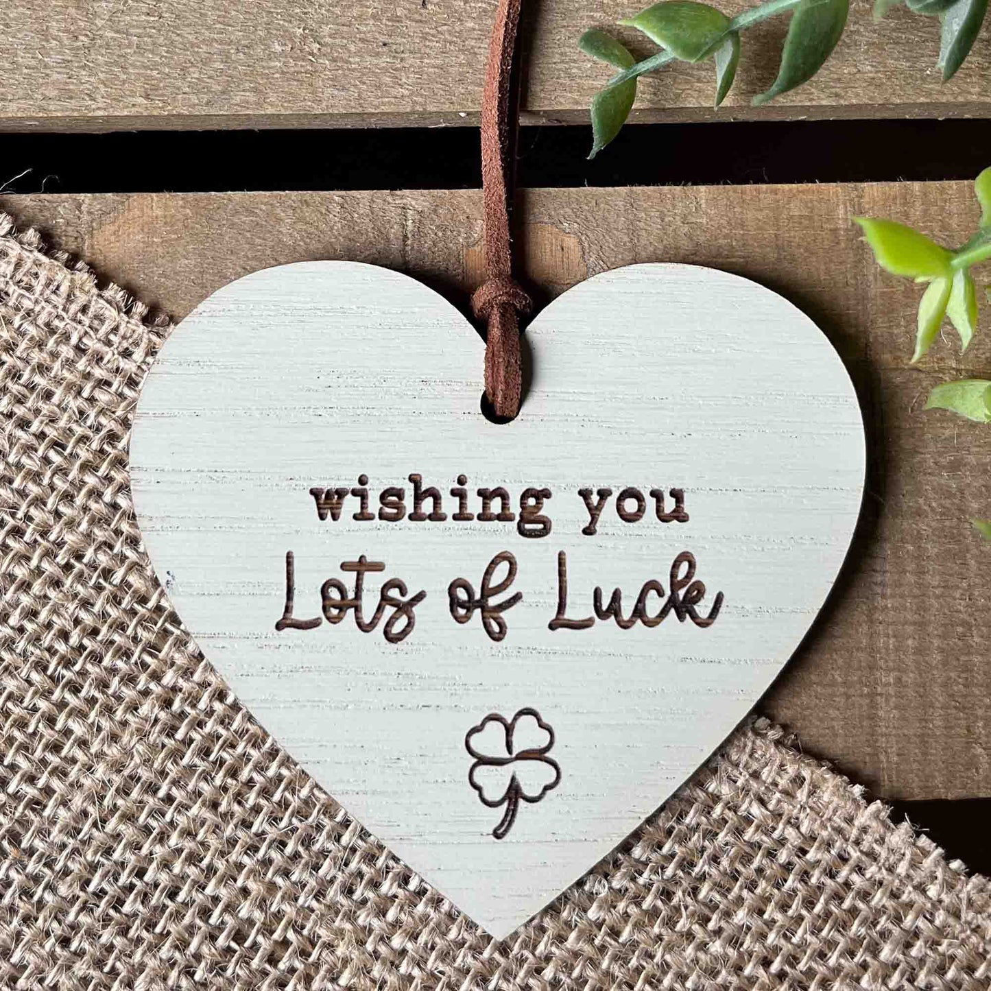 Wishing You Lots Of Luck Message Heart