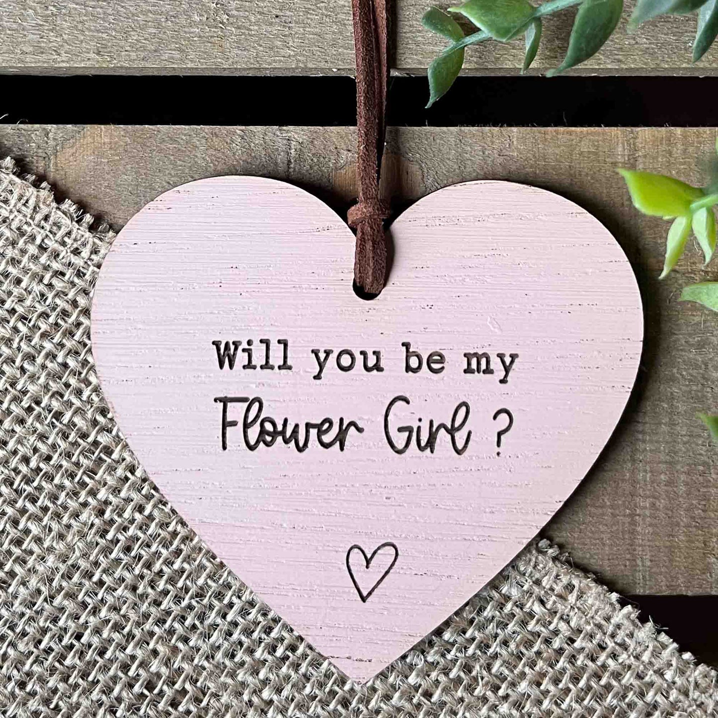 Will You Be My Flower Girl? Message Heart