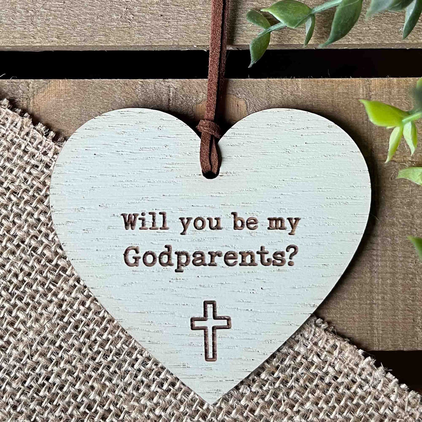 Will You Be My Godparents Message Heart Gift