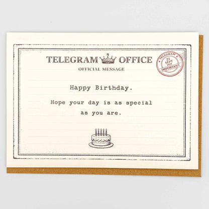 Happy Birthday Telegram Card- A Birthday As Special As You