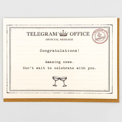 Congratulations! Amazing News Telegram Card
