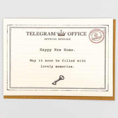 Happy New Home Telegram Card