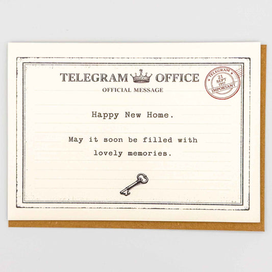 Happy New Home Telegram Card