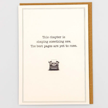 This Chapter Is Shaping Something New Encouragement Greeting Card