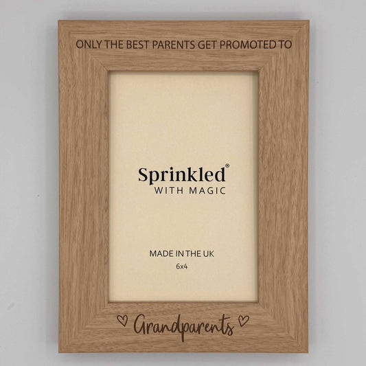 Best Parents Get Promoted to Grandparents Photo Frame