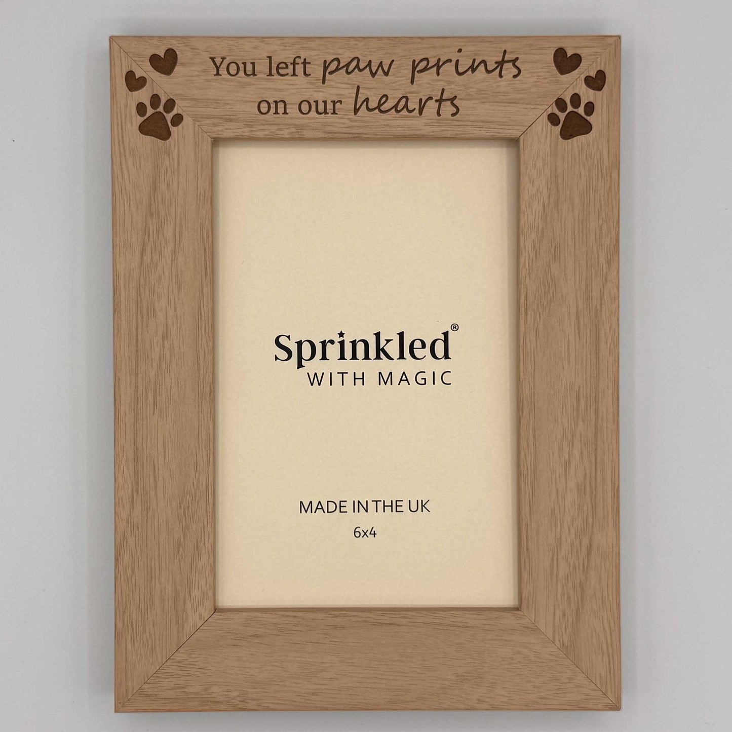 Pet Memorial Photo Frame - You Left Paw Prints