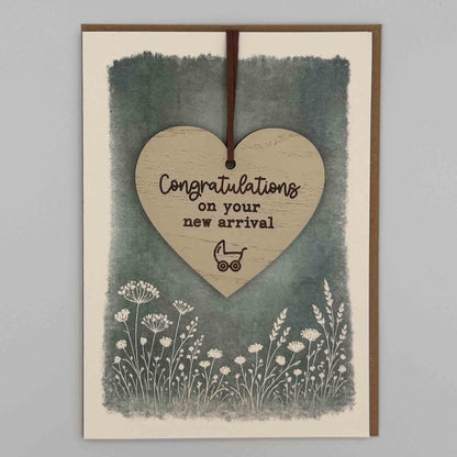 Keepsake Card - Congratulations New Arrival Heart