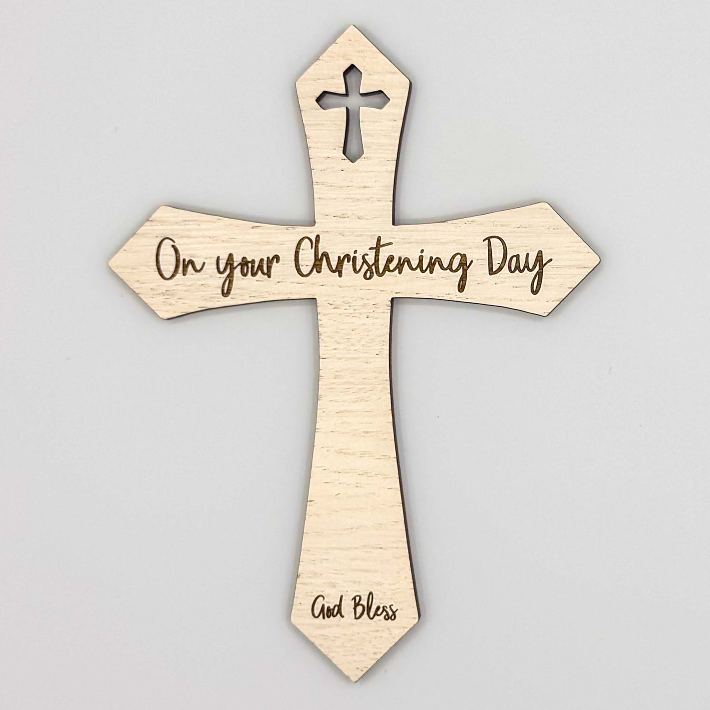 Christening Day Wooden Cross