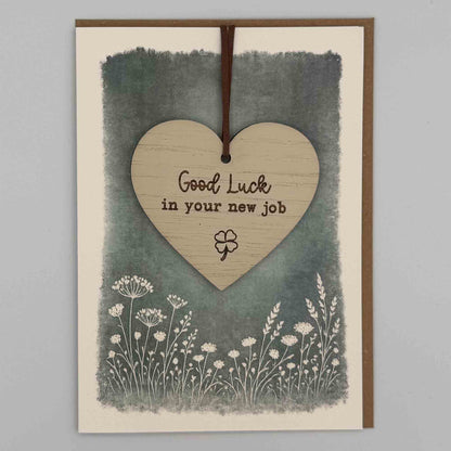 Keepsake Card - Good Luck In Your New Job Heart