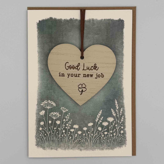 Keepsake Card - Good Luck In Your New Job Heart