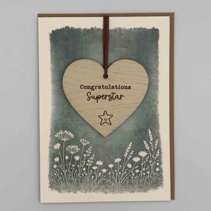 Keepsake Card - Congratualtions Superstar Heart