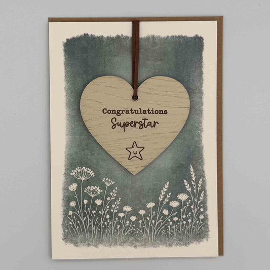 Keepsake Card - Congratualtions Superstar Heart