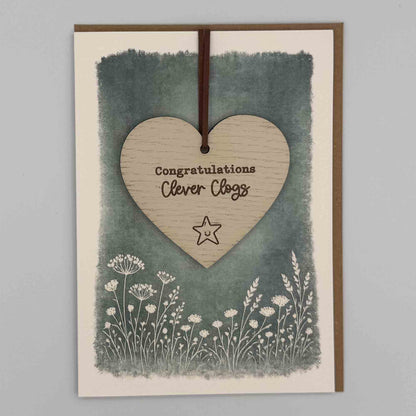 Keepsake Card - Congratulations Clever Clogs Heart