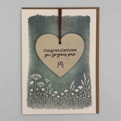 Keepsake Card - Congratulations Gorgeous Pair Heart