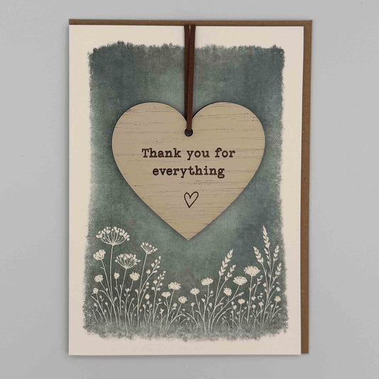 Keepsake Card - Thank You For Everything Heart