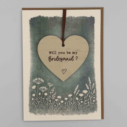 Keepsake Card - Be My Bridesmaid Heart