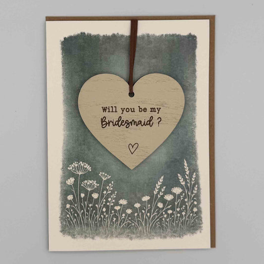 Keepsake Card - Be My Bridesmaid Heart