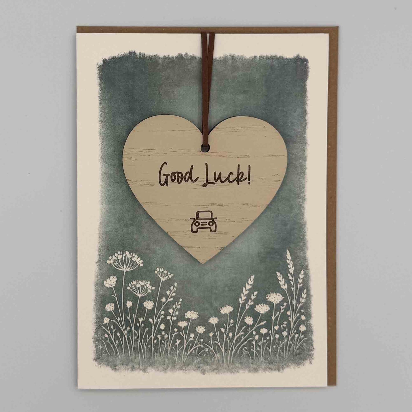 Keepsake Card - Good Luck! (Car) Heart