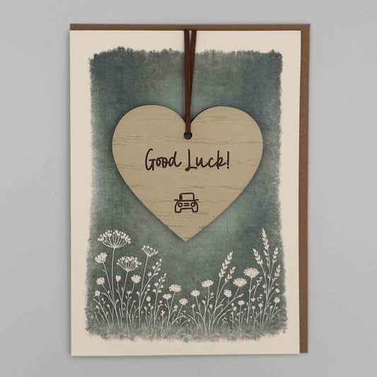 Keepsake Card - Good Luck! (Car) Heart