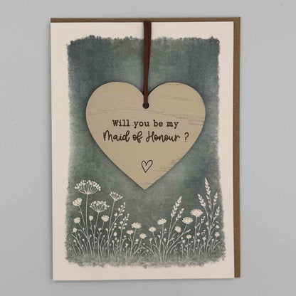 Keepsake Card - Be My Maid Of Honour Heart