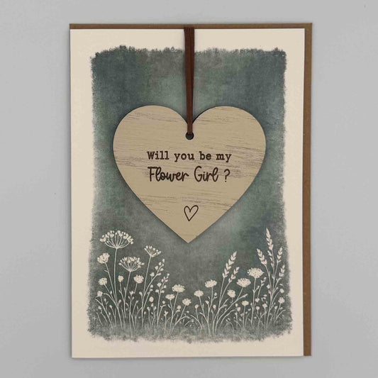 Keepsake Card - Be My Flower Girl Heart