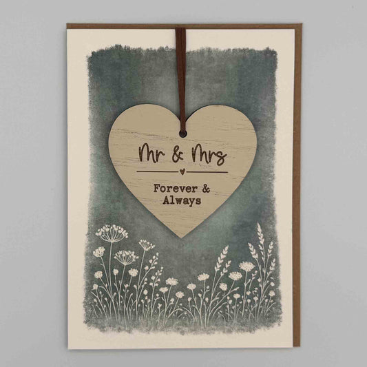 Keepsake Card - Mr & Mrs Heart