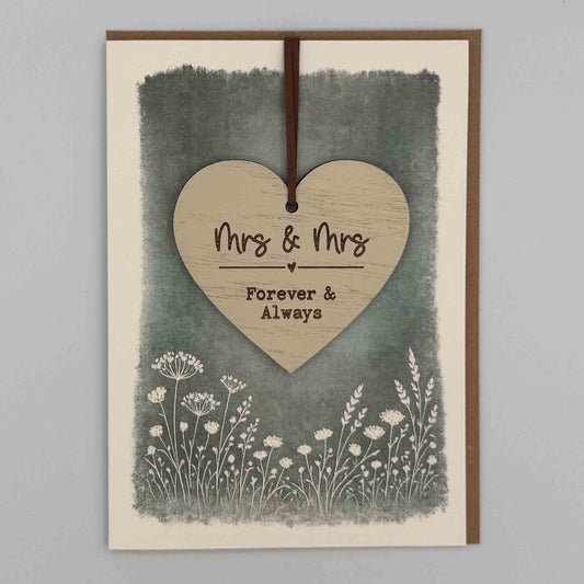 Keepsake Card - Mrs & Mrs Heart