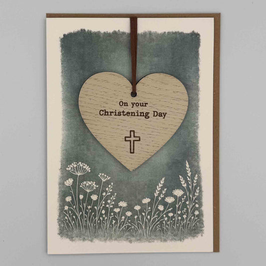 Keepsake Card - On Your Christening Day Heart
