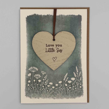 Keepsake Card - Love You Little Sis Heart