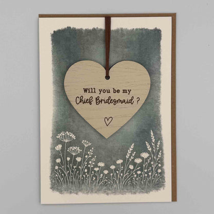 Keepsake Card - Be My Chief Bridesmaid Heart