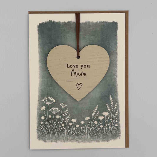 Keepsake Card - Love You Mum Heart