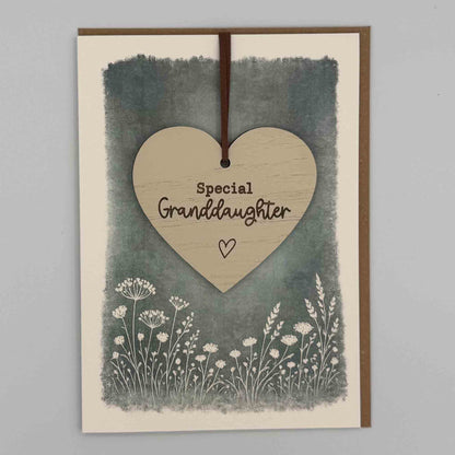 Keepsake Card - Special Granddaughter Heart