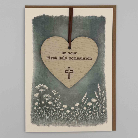 Keepsake Card - On Your 1st Holy Communion Heart