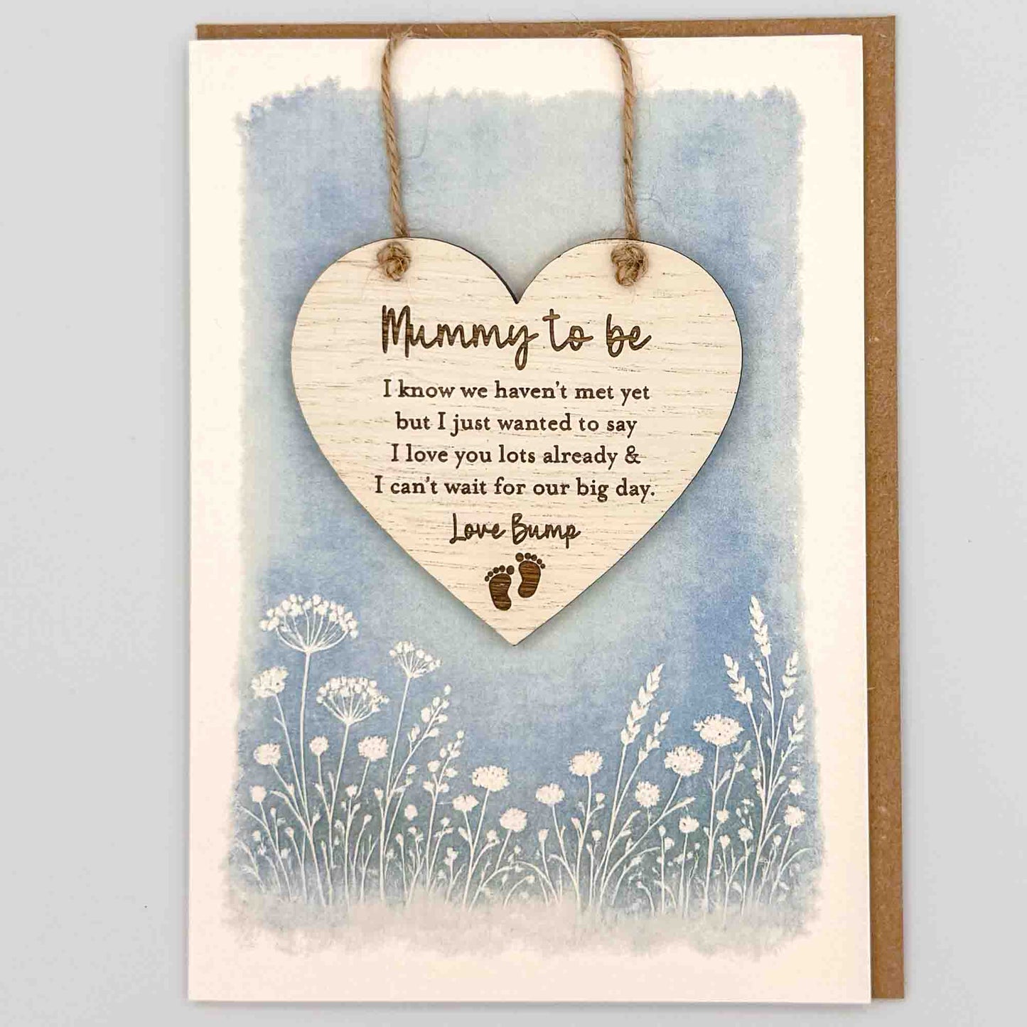 Keepsake Card - Mummy To Be Love Bump Heart