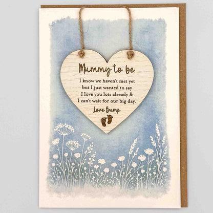 Keepsake Card - Mummy To Be Love Bump Heart