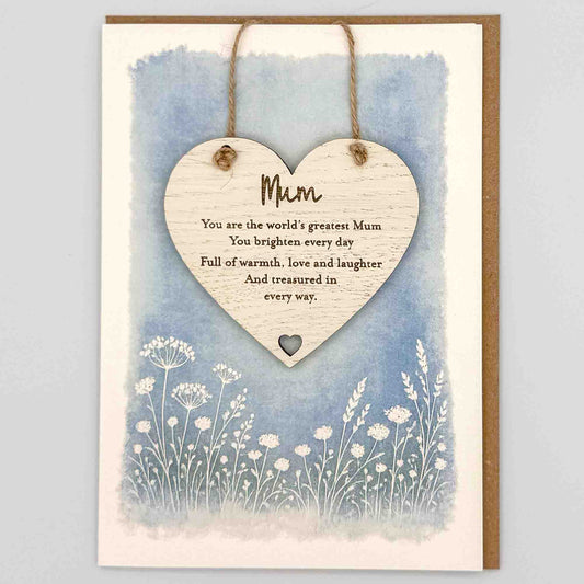 Keepsake Card - World's Greatest Mum Heart