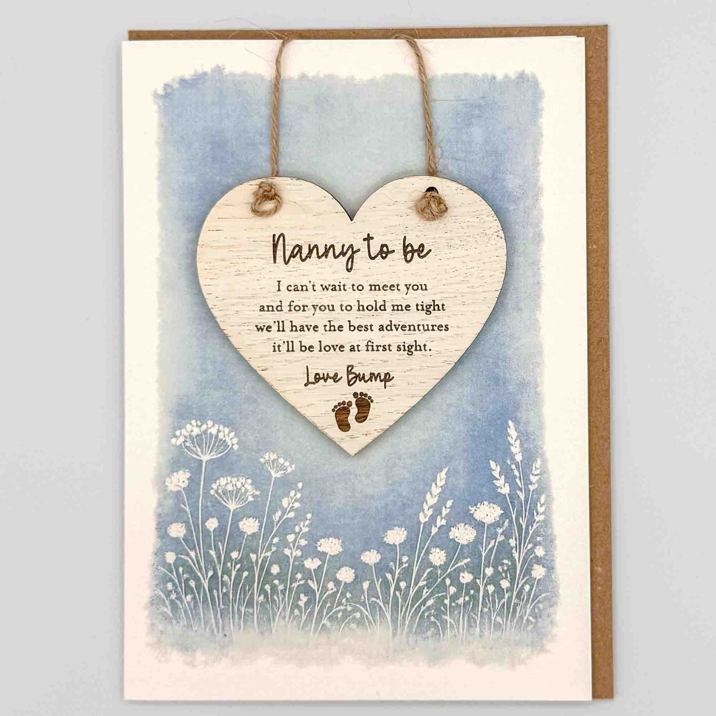 Keepsake Card - Nanny To Be Love Bump Heart